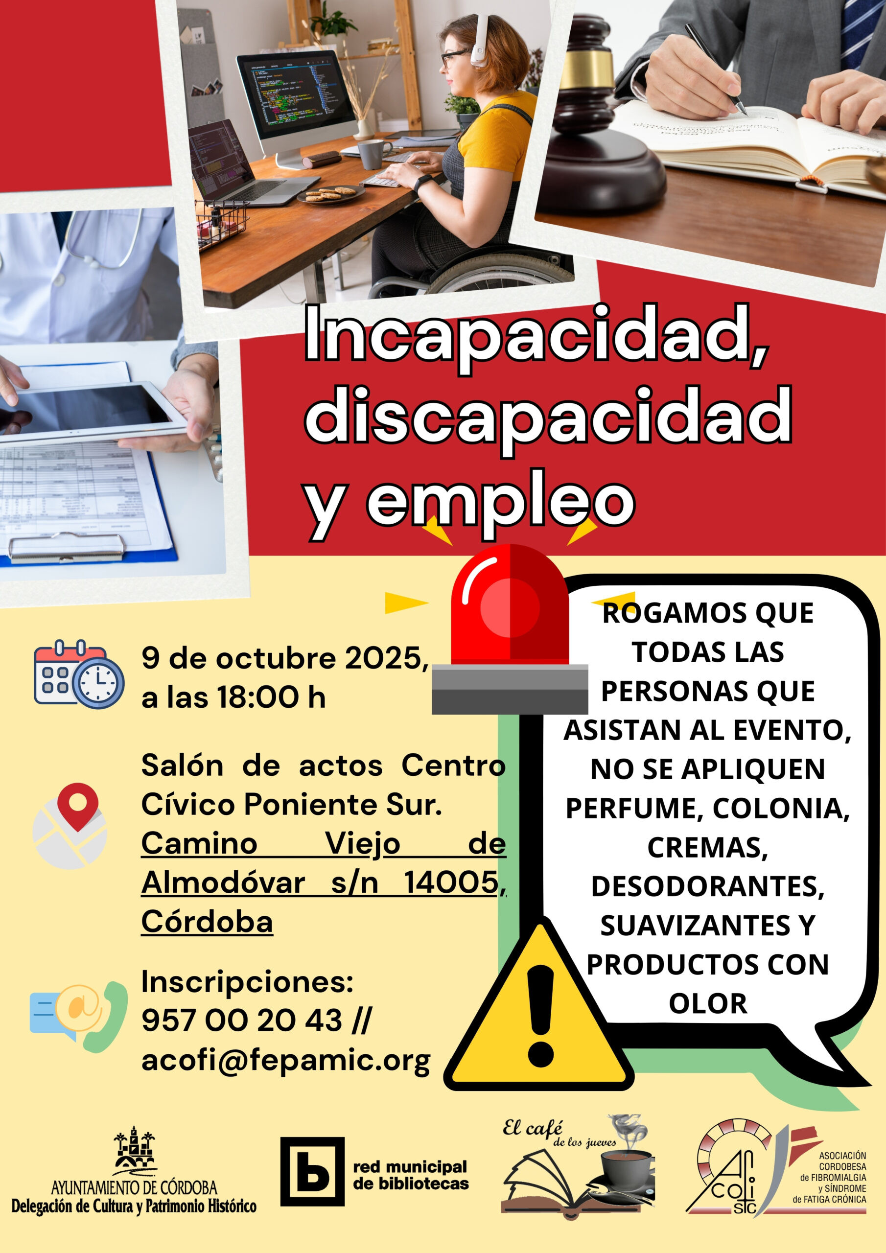 Incapacidad, discapacidad y empleo olores